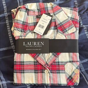 Lauren Ralph Lauren Red and Green Plaid Pajama Set